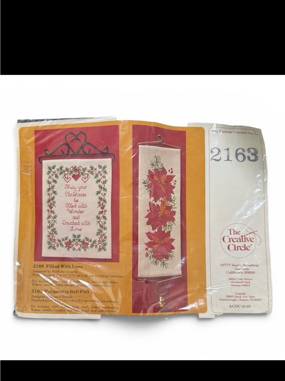 Vintage New in Package Creative Circle Holiday Bell Pull Embroidery Craft Kit